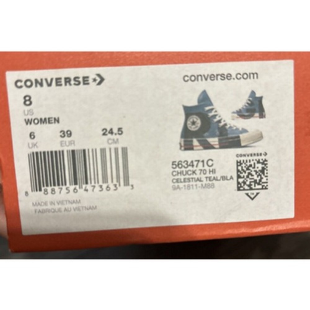 Converse Chuck 70 High Top Love Graphic‎ Celestial Teal Sz 8 Vintage Details Y2K - Picture 8 of 8
